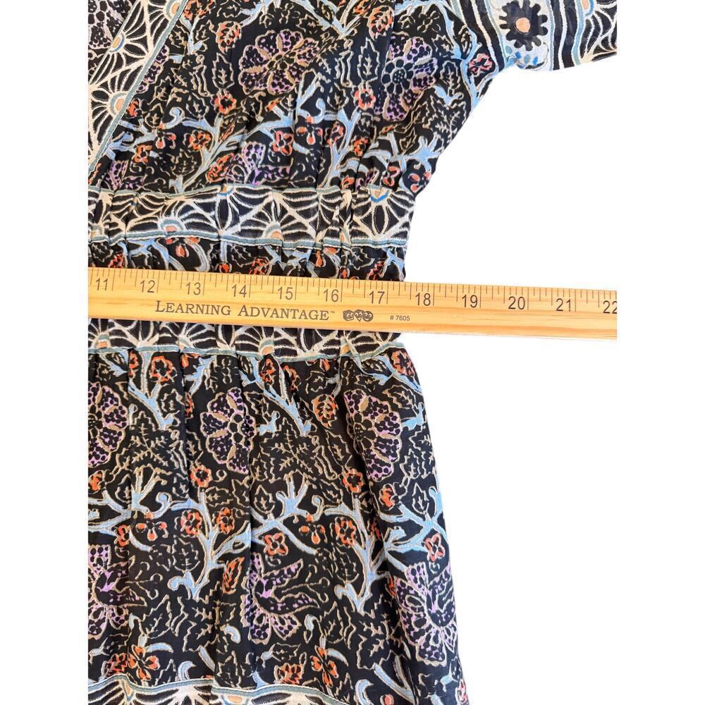 Sea New York Boho Floral Dress Size XL - Designer Mixed Print Cotton Dress - Picture 12 of 14